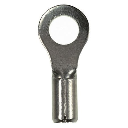 Panduit Ring Terminal, #8 Stud Size, 10 AWG, 2,000 V, Bare Insulated, Bare, 50 PK P10-8RHT6-L